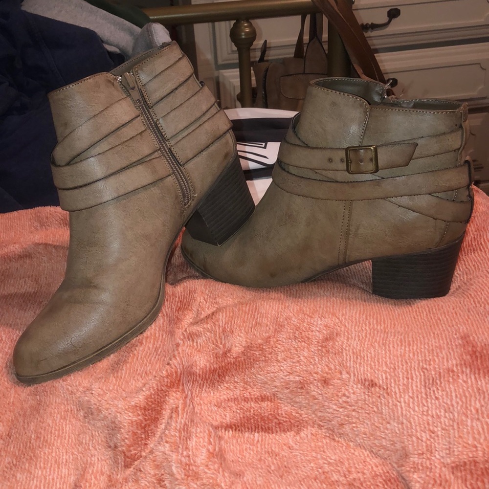 Tan booties